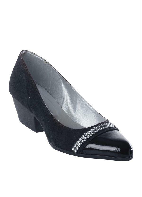Outlet - Sapato Feminino Preto com Detalhe