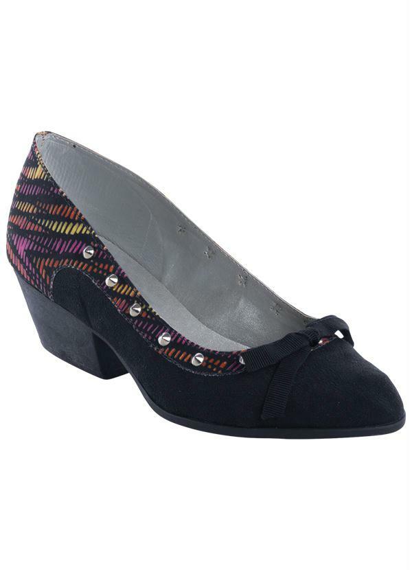 Outlet - Sapato Feminino Preto com Estampa