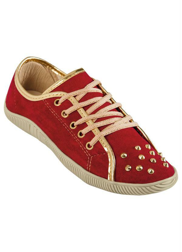 Outlet - Sapatênis Feminino Vermelho