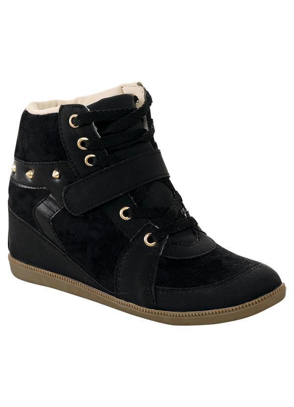 Outlet - Sneaker com Spikes Preto