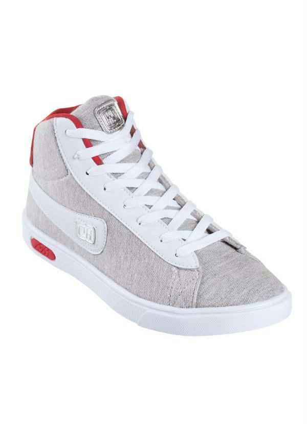 Outlet - Tênis Cano Médio Feminino Cinza, Branco e Pink