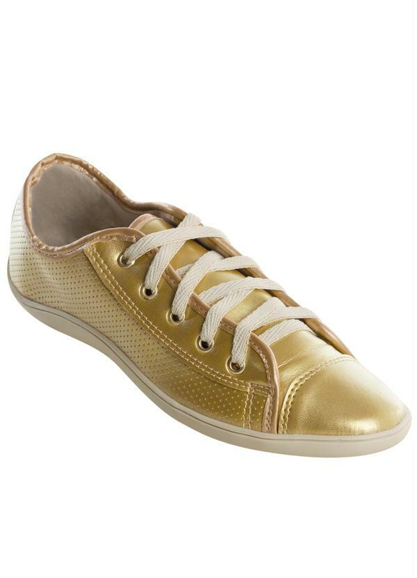 Outlet - Tênis Dourado Feminino