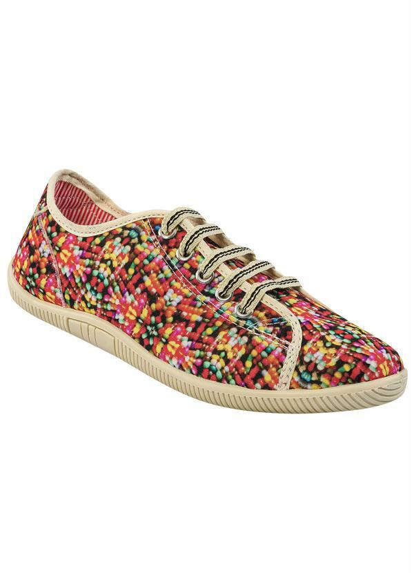 Outlet - Tênis Feminino Estampa Miçangas