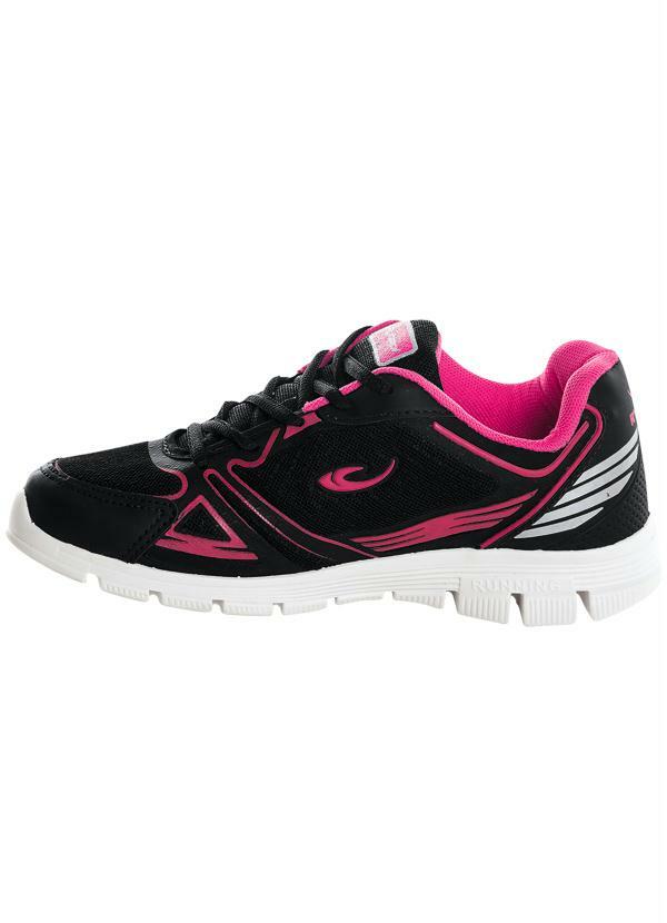 Outlet - Tênis Feminino Preto e Pink 3