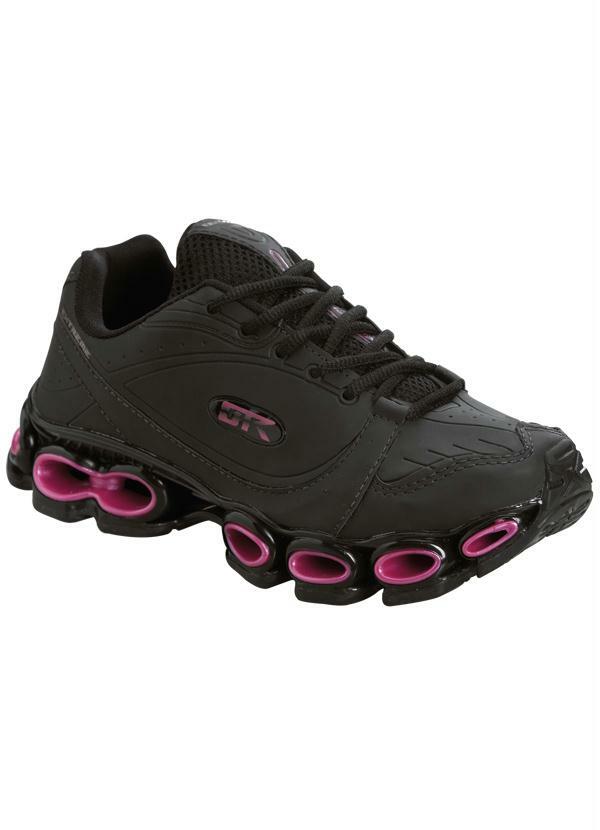 Moda Pop - Tênis Preto/Lilas
