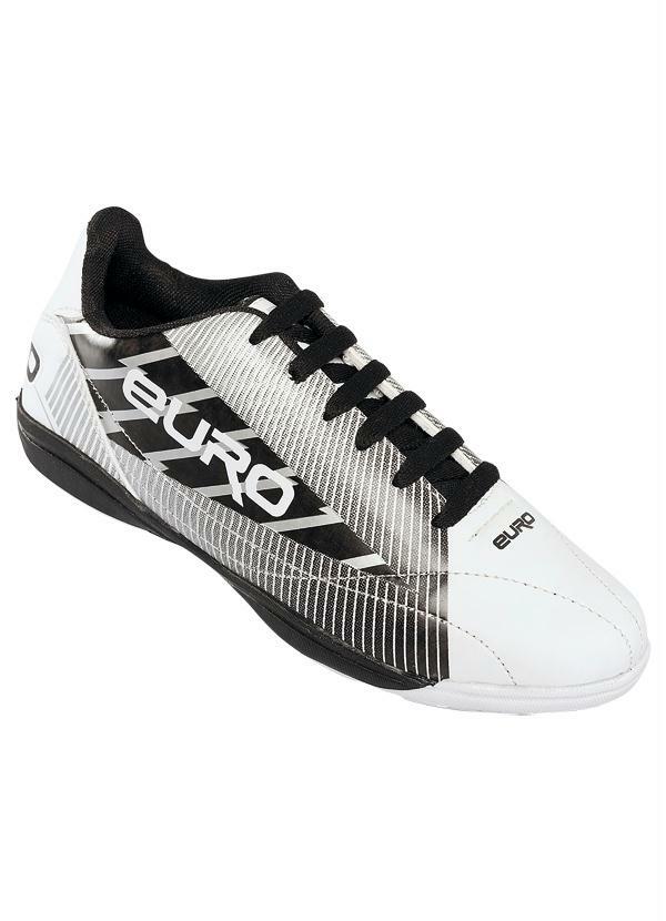 Outlet - Chuteira Futsal Branco e Preto