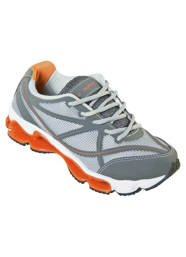 Outlet - Tênis Cinza/Branco/Laranja Masculino