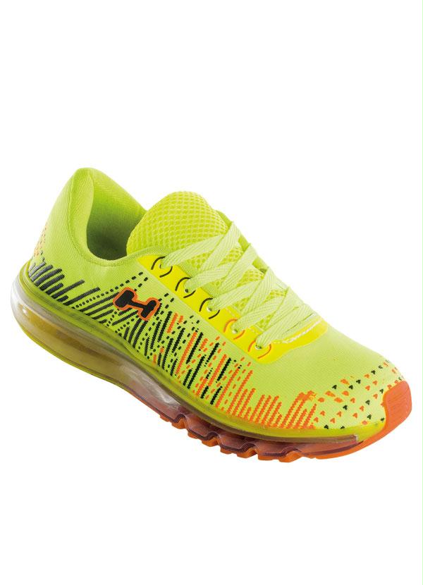 Queima Estoque Tênis Masculino Amarelo Neon