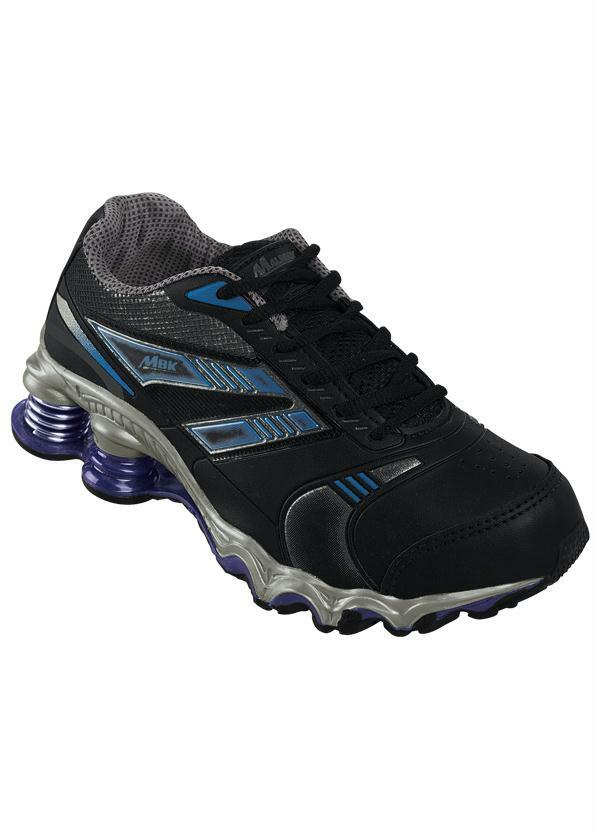 Outlet - Tênis Masculino com Amortecimento Preto/Azul