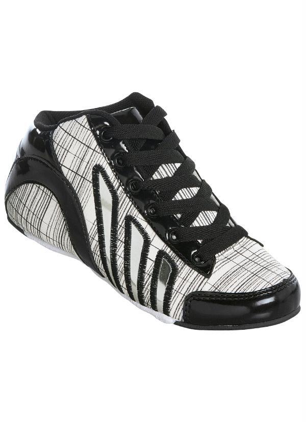 Outlet - Tênis Masculino com Cano Alto Preto/Branco