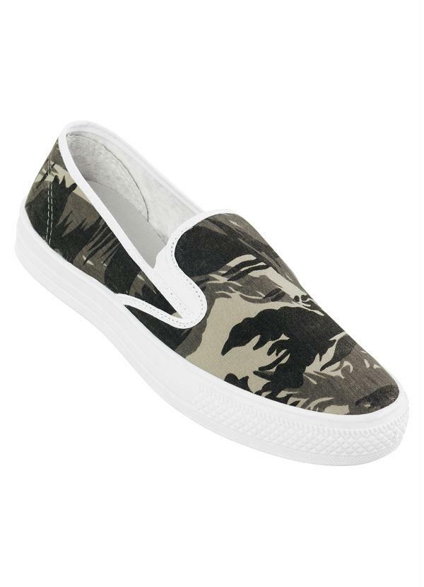 Outlet - Tênis Masculino sem Cadarço Camuflado