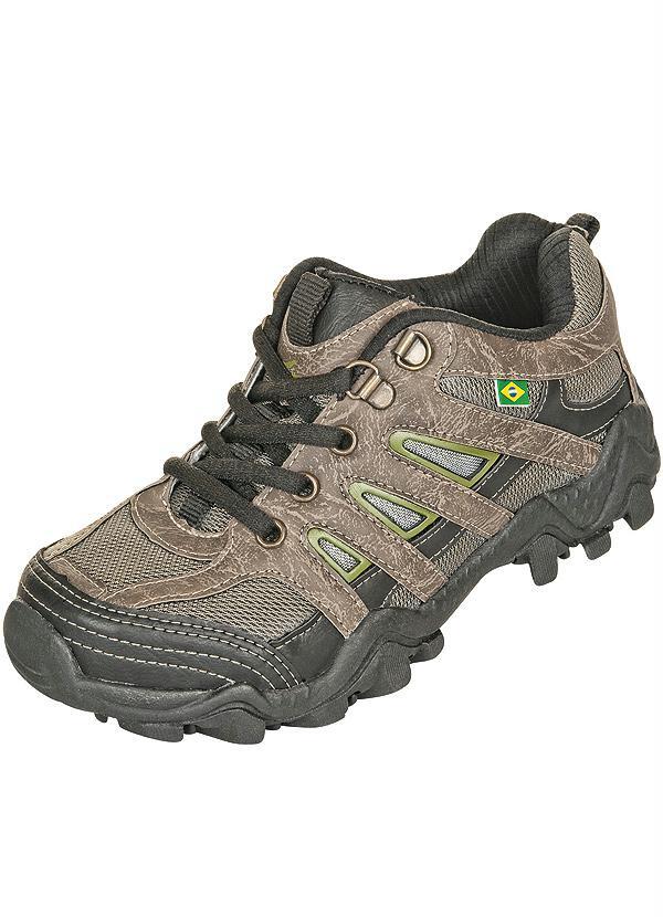 Outlet - Tênis Solado Emborrachado Preto/Verde