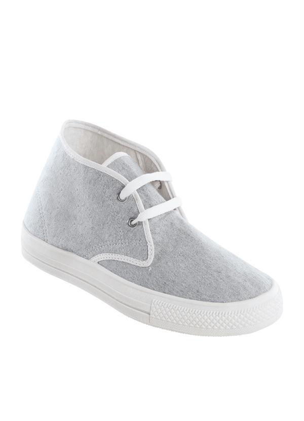 Outlet - Sapatênis Masculino Cano Alto Cinza