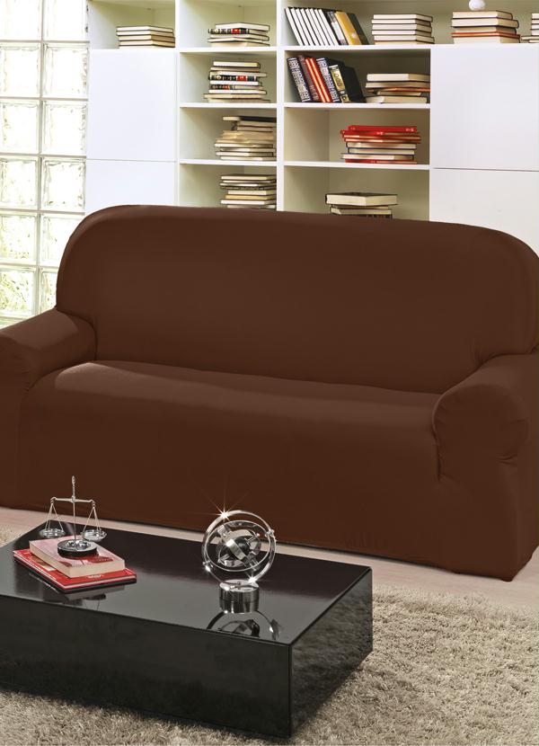Lar e Lazer - Capa para Sofá 3 Lugares Marrom 1 Peça