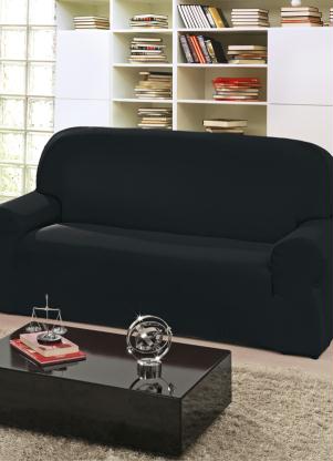 Lar e Lazer - Capa para Sofá 3 Lugares Preta 1 Peça - LAR E LAZER