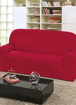 Lar e Lazer - Capa para Sofá 3 Lugares Vermelha 1 Peça - LAR E LAZER