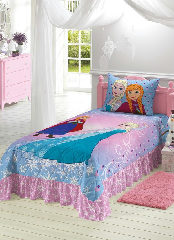 Lepper - Colcha Babado Frozen Solteiro 1 Peça