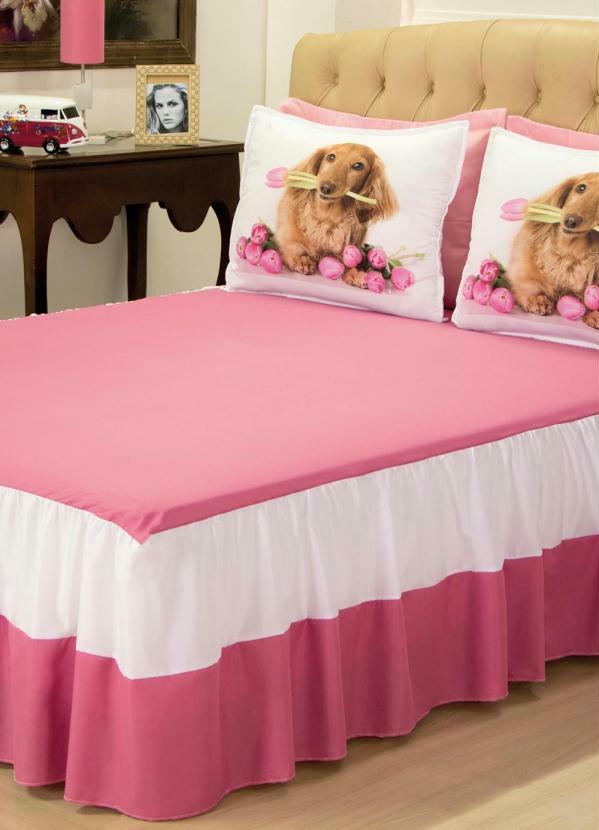 Lar e Lazer - Colcha Meu Pet Rosa Casal 1 Peça