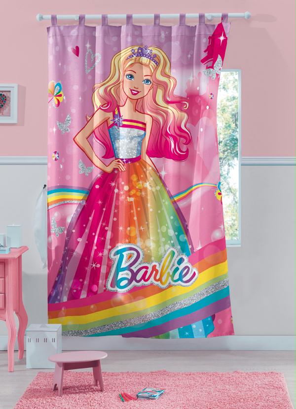 Lepper - Cortina Barbie Reino Mágico Rosa