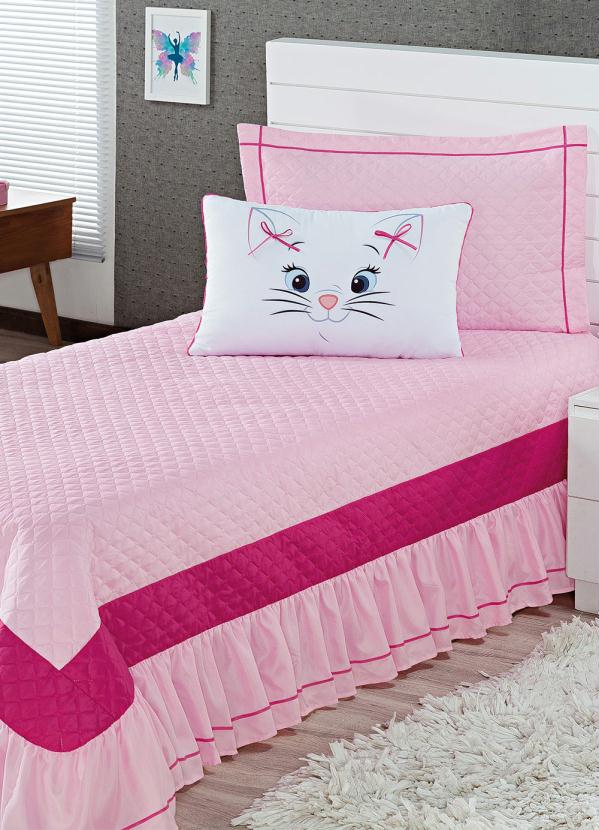 Lar e Lazer - Jogo de Cobre Leito Gatinha Solteiro 3 Peças 1