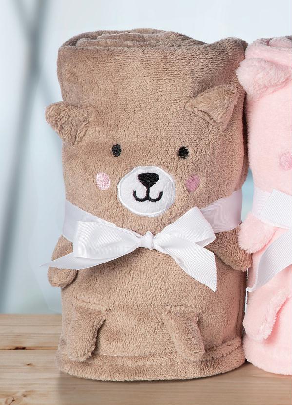Lepper - Manta Infantil Fleece Urso Marrom 1 Peça
