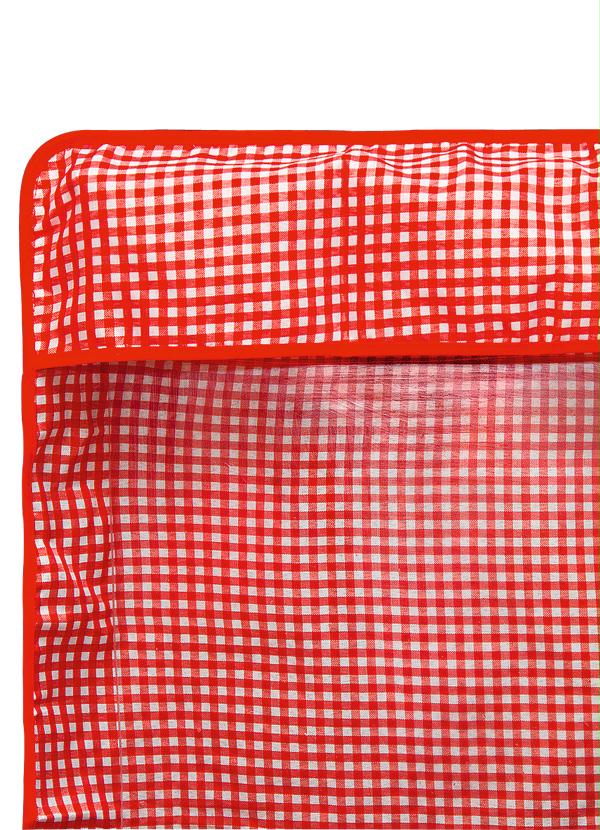 Lar e Lazer - Capa para Fogão de 4 Bocas Branca e Vermelha 3