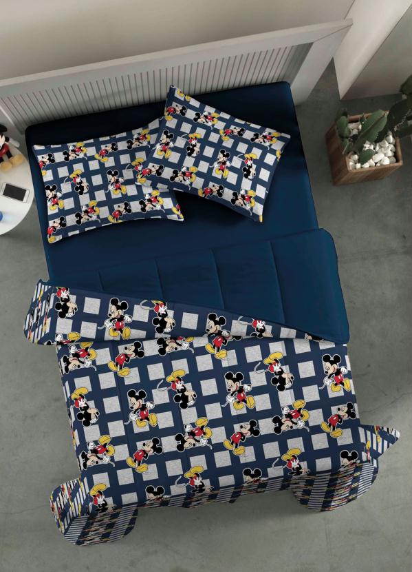 Lar e Lazer - Edredom Dupla Face Malha Mickey Casal 1 Peça 1