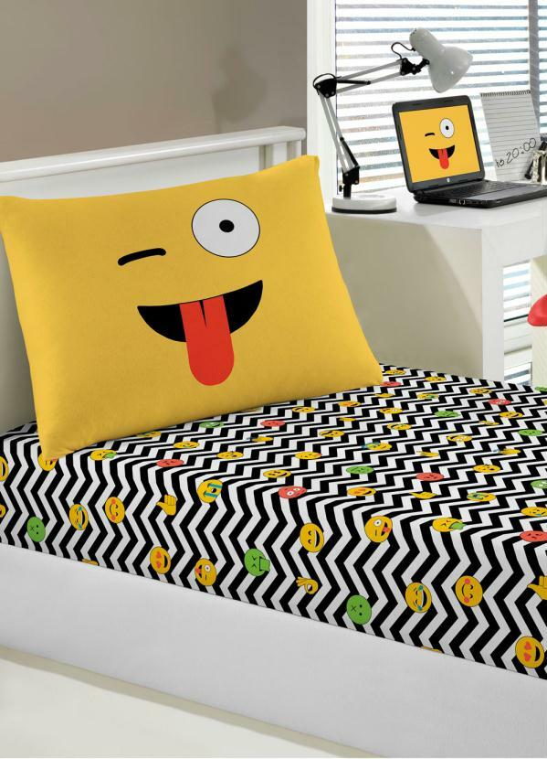 Portallar - Jogo de Cama Solteiro Emojis