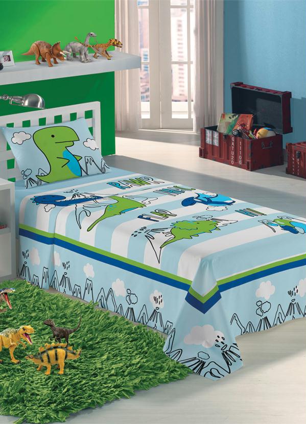 Lepper - Jogo de Cama Dino Solteiro 2 Peças