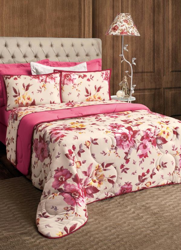 Lar e Lazer - Jogo de Cobre Leito Floral Solteiro 2 Peças 1