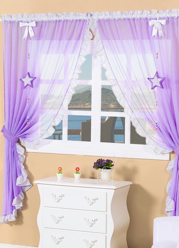 Lar e Lazer - Cortina Infantil Bailarina Lilas