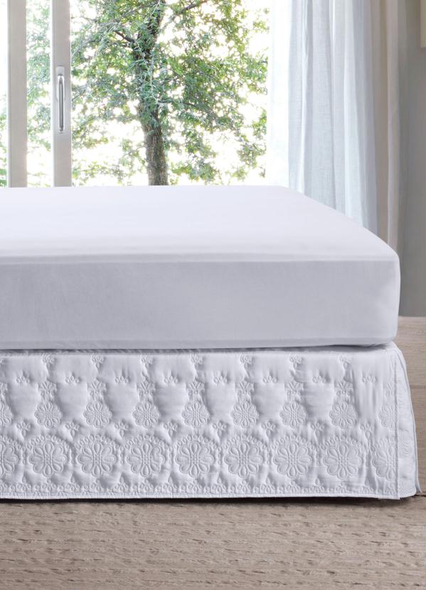 Hedrons - Saia Box Branca Solteiro 1 Peça 1