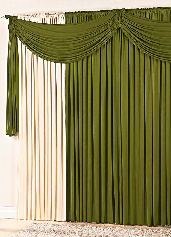 Lar e Lazer - Cortina com Bandô Verde 300x170 cm 2