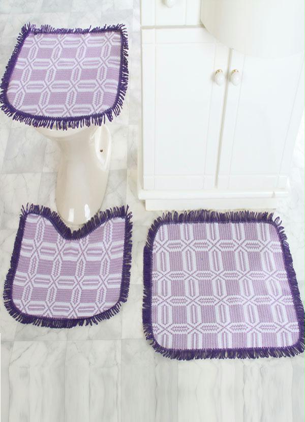 Lar e Lazer - Jogo Tapetes para Banheiro Roxo 1