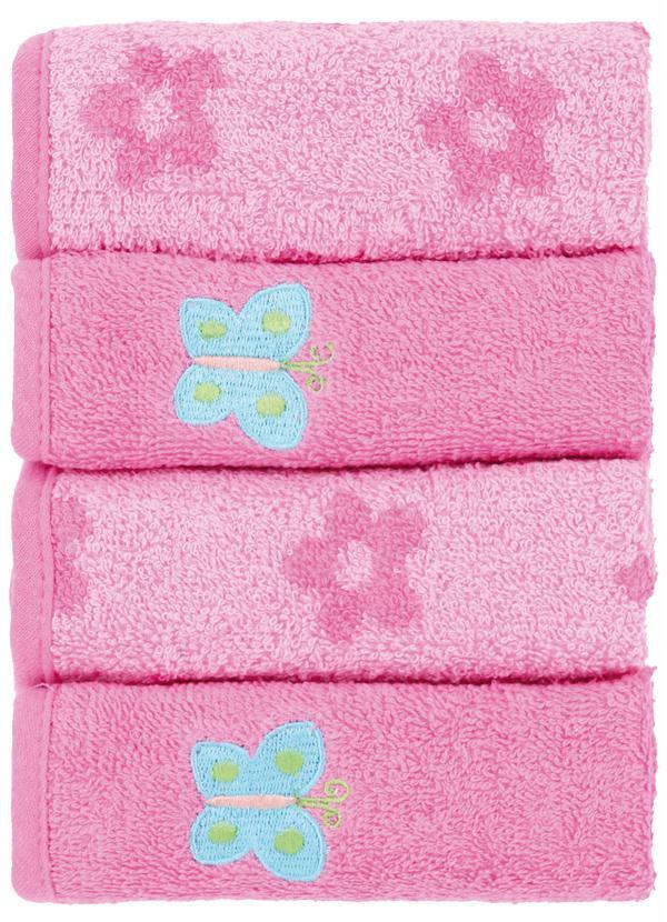 Lepper - Kit Toalhas de Boca Bebê Rosa