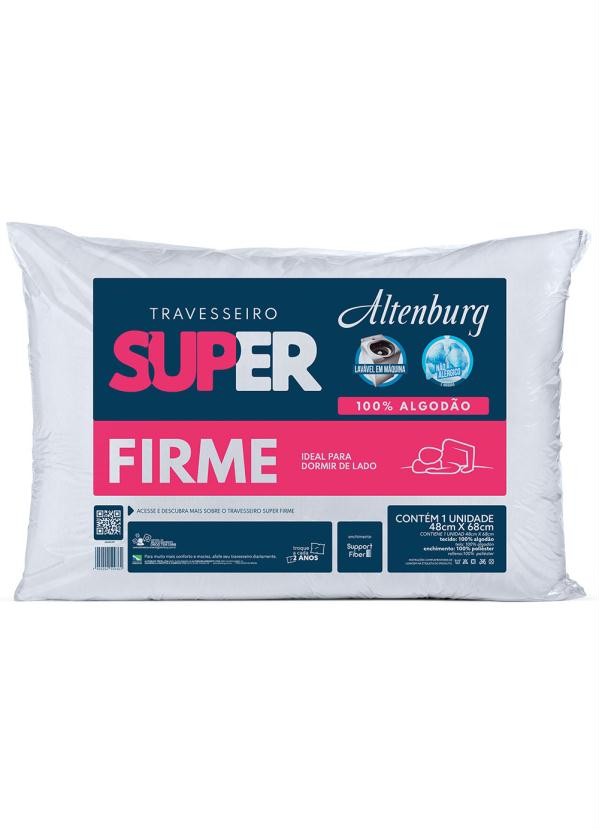 Altenburg - Travesseiro Suporte Firme Branco 1 Peça