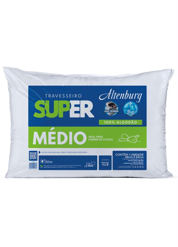 Altenburg - Travesseiro Suporte Médio Branco 1 Peça