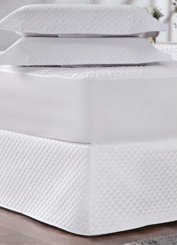 Lar e Lazer - Protetor de Colchão Impermeável Branco King