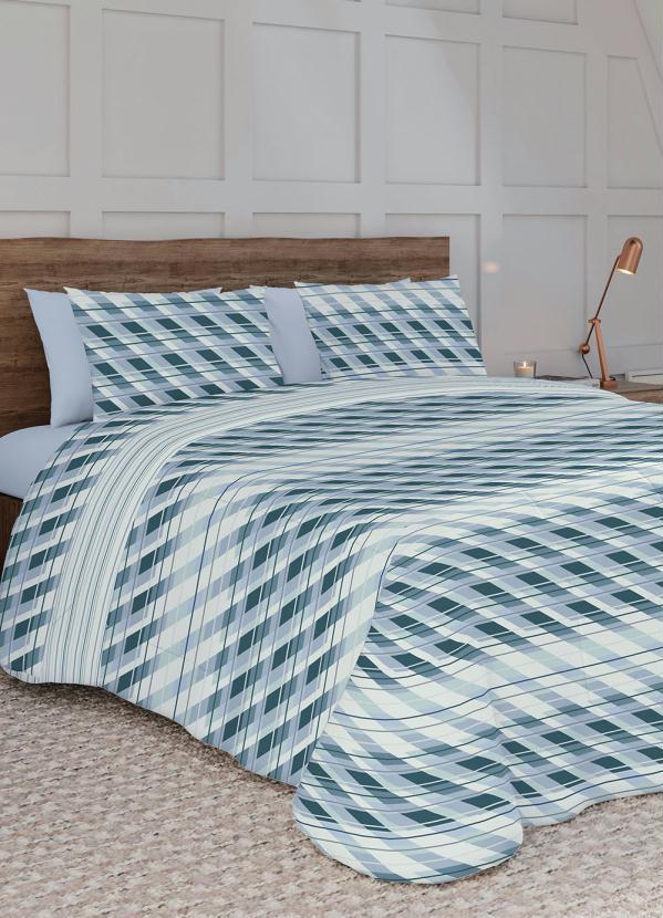 Teka - Jogo de Cobre Leito 150 Fios Azul Casal 1