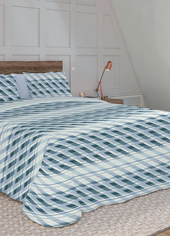 Teka - Jogo de Cobre Leito 150 Fios Azul Casal 2