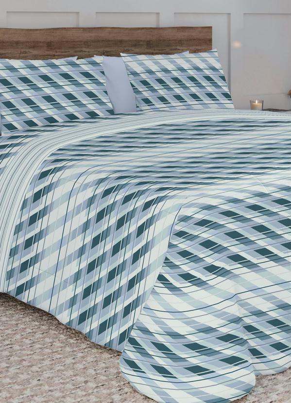 Teka - Jogo de Cobre Leito 150 Fios Azul Casal 3