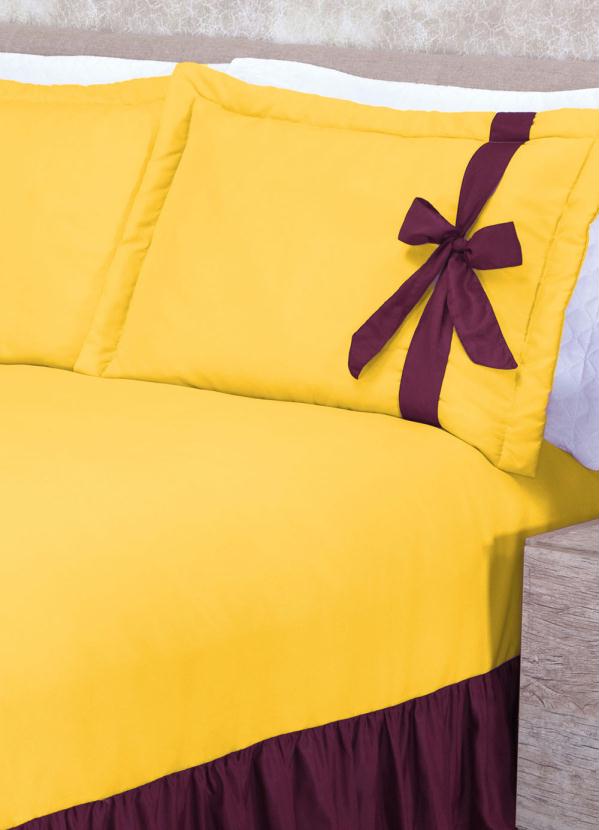 Lar e Lazer - Jogo de Cobre Leito Amarelo Casal 3 Peças 3