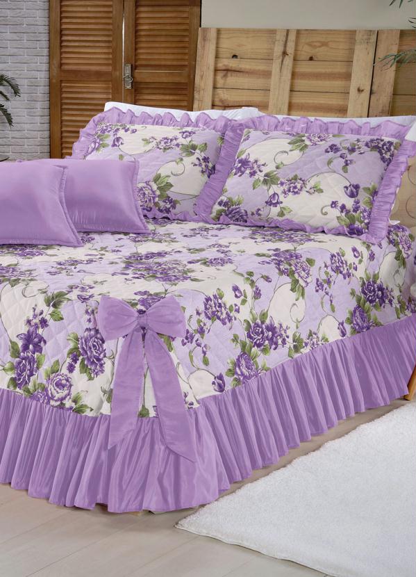 Lar e Lazer - Jogo de Cobre Leito Lilás Casal 5 Peças 2