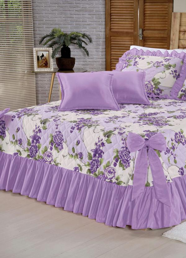 Lar e Lazer - Jogo de Cobre Leito Lilás Casal 5 Peças 3