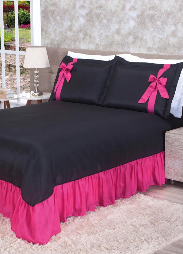 Lar e Lazer - Jogo de Cobre Leito Pink Casal 3 Peças