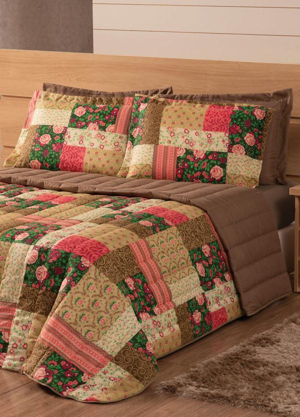 Lar e Lazer - Jogo de Cobre Leito Marrom Casal 3 Peças