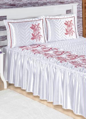 Lar e Lazer - Jogo de Colcha Branco Casal 3 Peças - LAR E LAZER