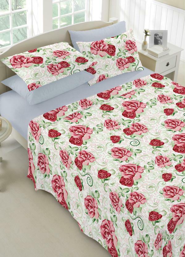 Teka - Jogo de Colcha Floral Casal 3 Peças