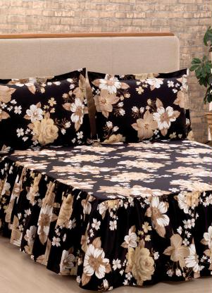 Lar e Lazer - Jogo de Colcha Floral Casal 3 Peças - LAR E LAZER