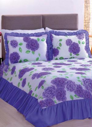 Lar e Lazer - Jogo de Colcha Lilás Casal 3 Peças - LAR E LAZER